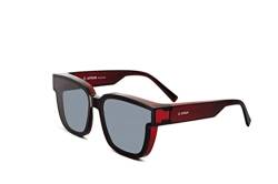 Joysun Sonnenbrille für Herren und Damen, polarisierte Gläser, zum Überziehen, blendfrei, 100 % UV400-Schutz, ideal zum Autofahren/Radfahren/Angeln/Golf/Sport, rot von Joysun