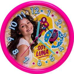 Soy Luna Mädchen Wanduhr Kunststoff Rosa 93711 von Joytoy