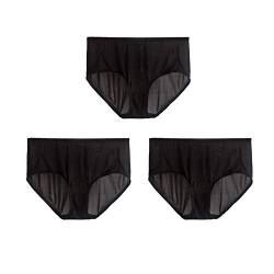 Joyunii 100% Seide Panty Hipster Damen Atmungsaktive Slip Nahtlos Unterwäsche Transparent mit Mittlere Taille von Joyunii