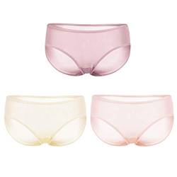 Joyunii Bikini Slip Damen aus 100% Seide Unterhosen Atmungsaktive Panty Hipster Unterwäsche von Joyunii