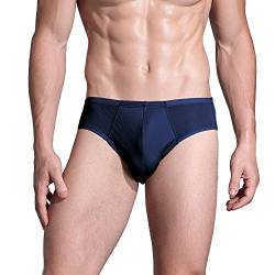 Joyunii Herren Slips Seide Unterhosen Schlüpfer Männer Unterwäsche seidenweich Briefs,3er Pack von Joyunii