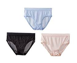 Joyunii Seidenstrings Seidenunterwäsche für Damen Seiden Unterhosen Antibakterielle Slip Hipster Frauen Unterwäsche von Joyunii