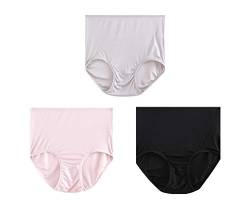 Joyunii Seidenunterwäsche für Damen Seiden Unterhosen Hohe Taille Antibakterielle Slip Hipster Frauen Unterwäsche von Joyunii