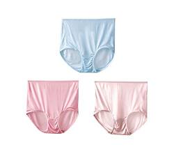 Joyunii Seidenunterwäsche für Damen Seiden Unterhosen Hohe Taille Antibakterielle Slip Hipster Frauen Unterwäsche von Joyunii
