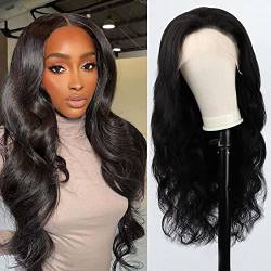 Jreitsere Brasilianische natürliche Damenperücke Body Wave 13x6 Lace Wig Human Hair Frauen Adhesive Free Bresilienne Perücke Pre gezogen Menschenhaar Perücke Natürliche Farbe 26 Zoll von Jreitsere