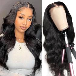 Jreitsere Echthaar Perücke 13x4x1 T Teil Lace Front Perücke Body Wave Perücke Mit Natürlichem Haaransatz Brasilianische Haarperücken Lace Frontal Perücken 150% Dichte Glueless Perücke 20 Zoll von Jreitsere