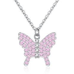 Jrêveinfini Schmetterling Kette Damen Mädchen Kinder Silber 925 mit Anhänger, Kette Schmetterling Geschenke Für mädchen Frauen, Muttertagsgeschenke Kette für Mama Mutter Tochter von Jrêveinfini