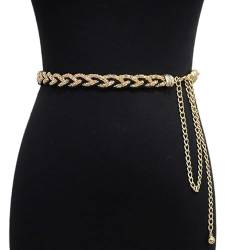 Jrhncy Damen Gürtel Mode Metall Kettengürtel Legierung Taille Gürtel Einstellbare Taillenkette，Body Link Gürtel Mode Taillen Gürtel für Jeanskleider Rock Kleid von Jrhncy