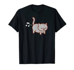 Lustige Katze, Musik, Furz (Dark) T-Shirt von JubbyCats