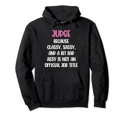 Lustiger Richter, weiblicher Richter Pullover Hoodie von Judge Apparel