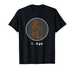 Judo Gürtelprüfung 1. Kyu brauner Judo Gürtel T-Shirt von Judo Judoka Japan - Judo Geschenk