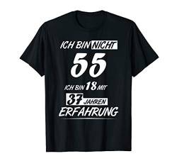 T-Shirt zum 55 Geburtstag - Ich bin nicht 55 Geschenk Spruch T-Shirt von Jünger als du denkst