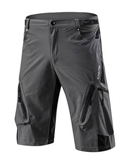 Jueshanzj Fahrradhose Herren Sommer Schnell Trocknend Offroad Outdoor Radfahren Kleidung Sport Mountainbike Shorts Radbekleidung Herren, grau, 4X-Large von Jueshanzj