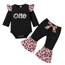 Juflam Baby Mädchen Kleidung Set Rüschen Strampler für ausgestellte Hosen Outfits von Juflam