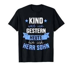 Lustiges Jugendweihe Kind gestern heute Herr Sohn für Jungs T-Shirt von Jugendweihe Shop