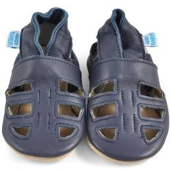 Baby Sandalen - Lauflernschuhe - Krabbelschuhe - Babyschuhe - Marineblau T-Bar 12-18 Monate (Größe 22/23) von Juicy Bumbles