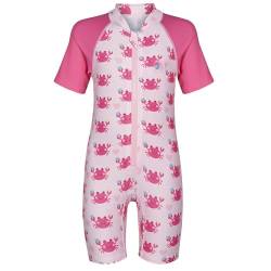 Juicy Bumbles Baby Badeanzug Mädchen | Schutzkleidung Baby | Rosa Krabben M (1-2 Jahre) von Juicy Bumbles