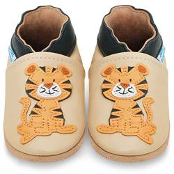 Juicy Bumbles Lauflernschuhe Jungen Krabbelschuhe Babyschuhe/Sitzender Tiger 0-6 Monate (Größe 19/20) von Juicy Bumbles