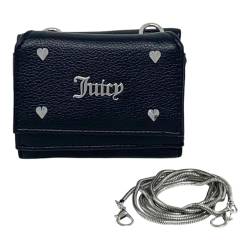 Juicy Couture Damen Dorothy Small Flap Wallet mit Crossbody Strap, Schwarz, Einheitsgröße von Juicy Couture