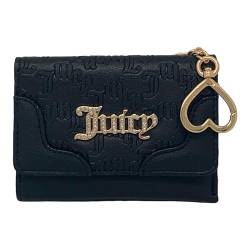 Juicy Couture Doppelseitige dreifach gefaltete Brieftasche, Lakritzprägung, Einheitsgröße, Juicy Couture Geldbörse von Juicy Couture