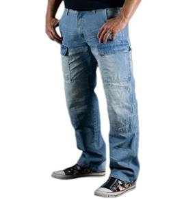 Juicy Trendz® Motorradhose Herren Cargo Motorradjeans Manner Biker Denim Hosen Motorrad Hose Mit Protektoren von Juicy Trendz