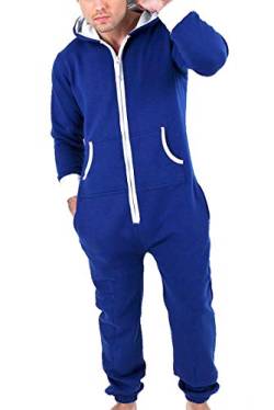 Juicy Trendz Herren Onesie Trainingsanzug Jogginganzug Einteiler Unisex Overall Jumpsuit, Blau ,XL von Juicy Trendz