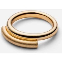 Jukserei Fingerring Damen Gold - Icon Ring vergoldet mit Krümmungselement - Icon Serie, Silber 925, 24 Karat vergoldet von Jukserei