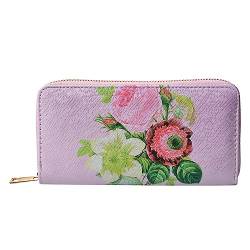 Juleeze Brieftasche 10x19 cm Rosa Kunststoff Rechteck Blumen von Juleeze