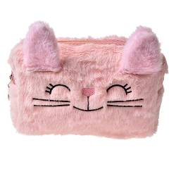 Juleeze Damenkulturtasche 18x8x10 cm Rosa Synthetisch Rechteck Katze Kosmetiktasche von Juleeze