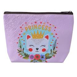 Juleeze Damenkulturtasche 22x15 cm Rosa Synthetisch Rechteck Katze von Juleeze
