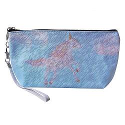 Juleeze Damenkulturtasche Einhorn 23x13 cm Blau Synthetisch Rechteck von Juleeze