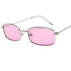 Julhold Polarisierte Sonnenbrille Leichte Unisex Retro Brille Damen Männer Quadratischen Schatten Kleine Rechteckige Rahmen Sonnenbrille Dekorative Gläser Für Schick Kleid Zubehör(H) von Julhold