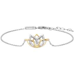 Julie Julsen Damen Armband 925/- Sterling Silber 19cm Glänzend Zirkonia mehrfarbig 148260014 von Julie Julsen