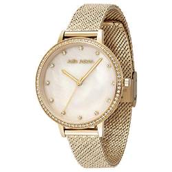 Julie Julsen Damen Quarz Armbanduhr Sparkle Pearl Gold JJW1037YGME von Julie Julsen