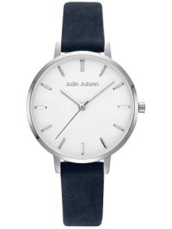 Julie Julsen JJW1430SL-15 Basic Uhr Damenuhr Leder Metall 3 bar Analog schwarz von Julie Julsen