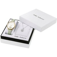 Julie Julsen Quarzuhr Julie Julsen Heart Drop Gold Set, JJW2105YGL-SET, (Set, 2-tlg., mit dazu passender Kette), ideal auch als Geschenk, Herz, Glitzer von Julie Julsen