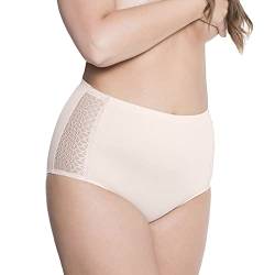 Julimex Damen Slip Unterhose Spitze Unterwäsche Lingerie Opal, Beige,M von Julimex