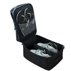Schuh-Reisetasche für 3 Paar Schuhe für Unterwegs, Tragbare Schuh-Aufbewahrungstasche, Schuh-Packwürfel für die Aufbewahrung auf Reisen und Den Täglichen Gebrauch(Schwarz) von Julyue