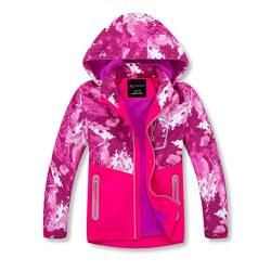 Kinder Windjacke Jacke Übergangsjacke Outdoorjacke Freizeitjacke für Jungen und Mädchen (Pink, 134/140) von Juminox