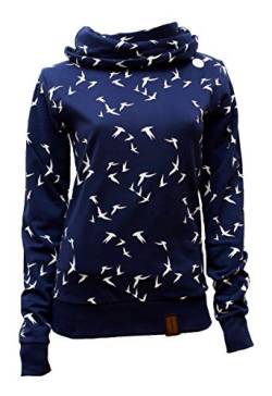 Jumpster Turtleneck Hoodie | Herren Pullover | Hergestellt in der EU | 100% Bio-Baumwolle | Rollkragen | Eco Regular Fit Blue Swallows Blau S von Jumpster