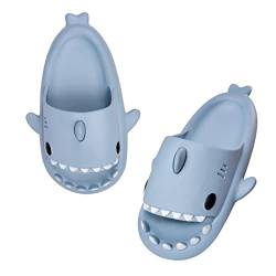 JuneJour Shark Slides Lustige Neueste Hai Hauschuhe Shark Slippers EVA Damen Heern Weich Open Toe rutschfest Badelatchen Badeschuhe Schlappen Slides Strand Indoor Outdoor von JuneJour