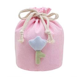 Kordsamt-Kosmetiktaschen Multifunktionaler Kordelzug Kleine Gegenstände Aufbewahrungstasche Faltbare Frauen Mädchen von Junerain