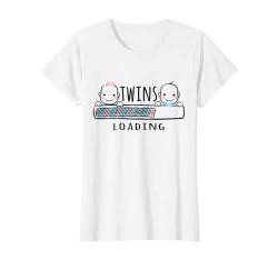 Damen Zwillinge Shirt für Schwangere die werdende Mama und Mutter T-Shirt von Junge Mädchen Shirt für Schwangere