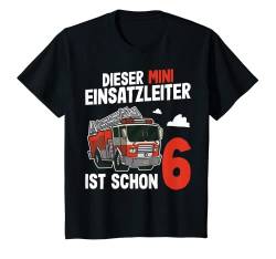 Kinder 6 Jahre Feuerwehr | 6. Geburtstag Junge Feuerwehr T-Shirt von Jungen Feuerwehr Designs Zum Kindergeburtstag
