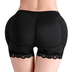 Damen Butt Lifter Unterhose Hüfte Push Up Hose Plus Size Gepolstert Miderhose Bodyshaper Slip Padded Unterhose Hip Enhancer Miederpants Seamless Unterhose Shapewear Padded Miederslip (Schwarz,S) von Jungerhouse