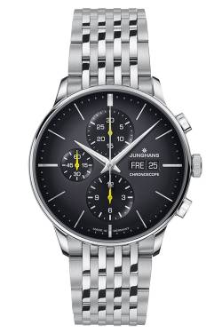 Junghans 027/4429.46 Herren-Automatikuhr Meister Chronoscope Stahl von Junghans