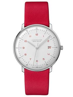 Junghans 059/4325.02 max bill Unisex-Funkuhr Mega Solar Rot von Junghans