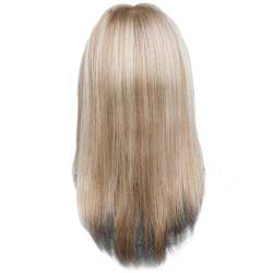 Bunte Haarfarbe Blau Gerade volle Frauen Cool Bangs Fashion Short Styling Perücke Perücke Sexy Perücke Perücke Perücke Perücken Damen Blond (B-White, One Size) von Junhasgood