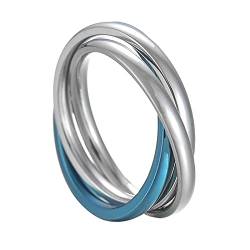 Junhasgood Damen Silber Ring Halloween Ringe Paar Ringe Ringe Ringe Kostüme für Frauen Stapeln Gold für Frauen Ringe Hochglanz Comfort Fit Ehering (Blue, 7) von Junhasgood