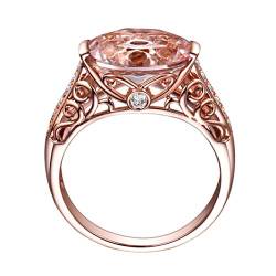 Junhasgood Gymnastische Ringe Rose Gold Ring Edelstein-Ring Edelstein-Ring Ringe Ringe Männer Schwarz (Rose Gold, RG9) von Junhasgood